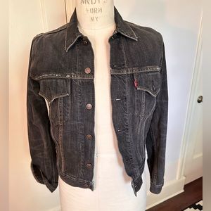 Levi’s Slim Fit Trucker Denim Jacket in Washed Black